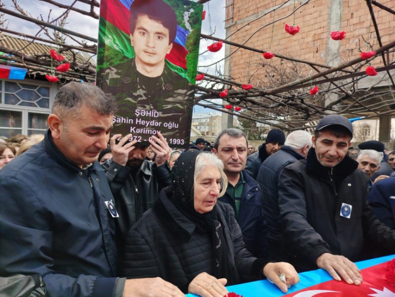 Şəhid Şahin Kərimov Mingəçevirdə dəfn edildi - FOTO